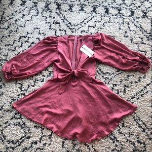 Saints + Secrets | Pink Long-Sleeve Mini Dress